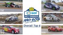 Sol Rally Barbados 2015 - Overall Top 6