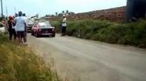 Enda McCarmack has a troubled start on the second stage Of Sol Rally Barbados 2013
