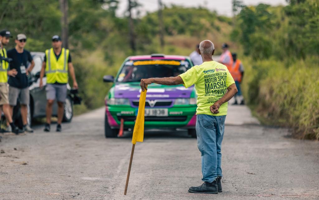 Volunteer Marshals play a vital role in every form of motor sport in the island Photo by Barbados Motoring Federation/Gerrard Wilson