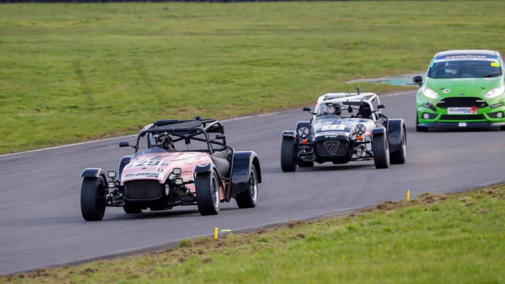 courtesy Red Water Images; The Williams Motorsport Caterham 270R on its way to victory in last weekend’s Race of Remembrance