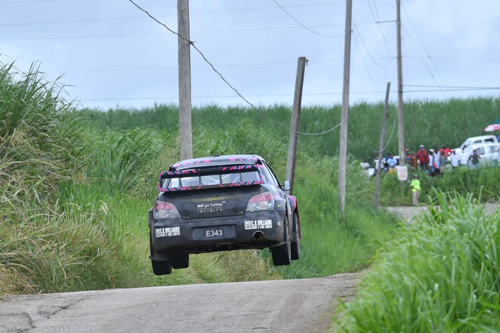 photo by Barbados RallyClub/Image Vault, Dane Skeete won the BRC Autumn Double Header Sprint in both directions in his Subaru Impreza WRC