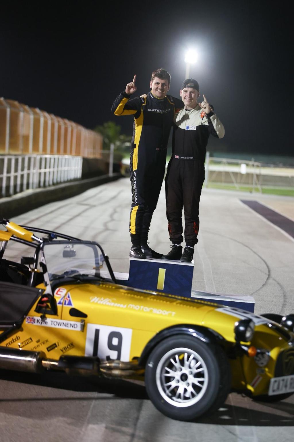 Caterham Caribbean Champions: Kyle Townend (left) and Charlie Lower were top scorers, winning the Roadsport category