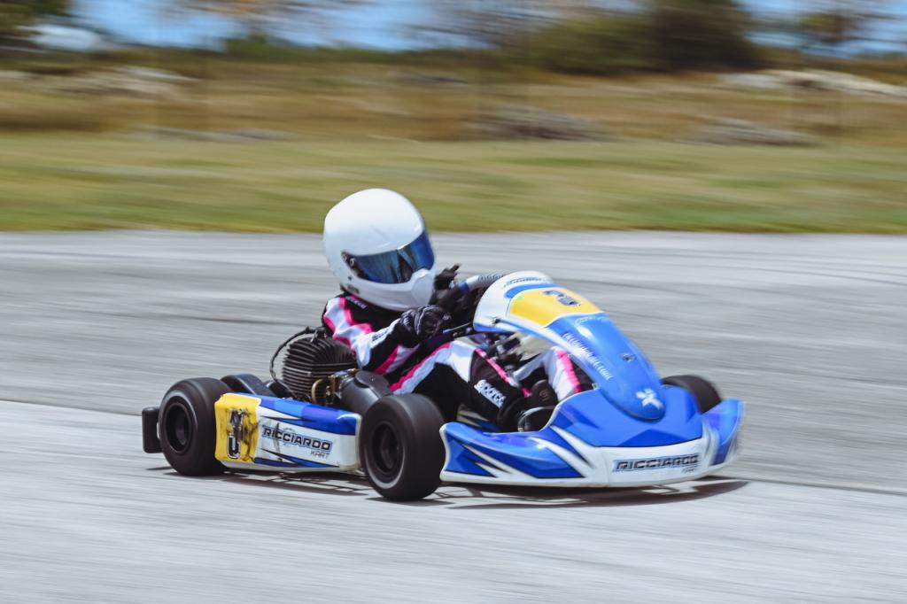 Highest points-scorer for the day, history-making Ava Mayers (#3). Pictures courtesy Barbados Karting Association/Image Vault