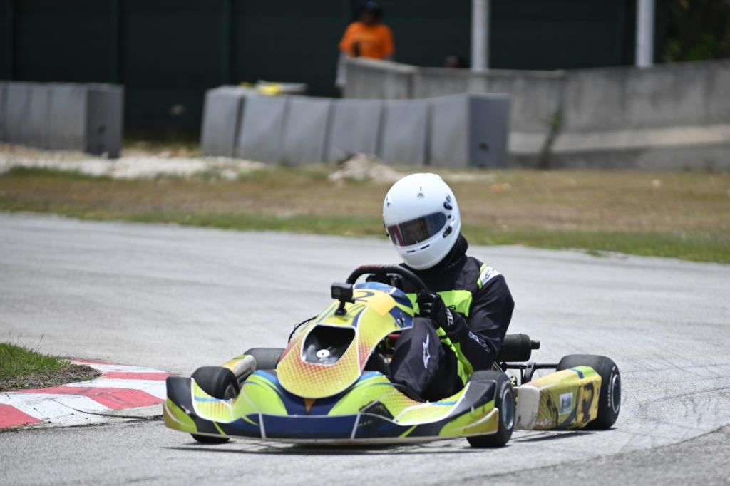 Aaron Blackett (#2) is the new leader of the 125cc standings. Pictures courtesy Barbados Karting Association/Image Vault
