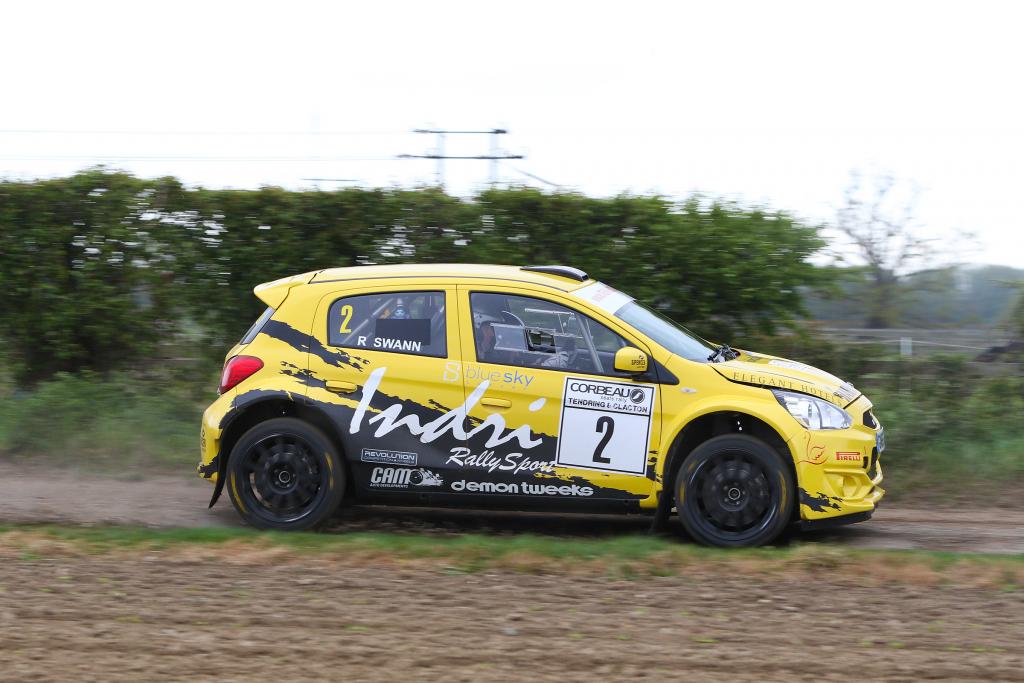 Rob Swann and Steve McNulty, pictured by M&H Photography, in the Indri Rally Sport Mitsubishi on Sunday’s Corbeau Seats Rally Tendring & Clacton