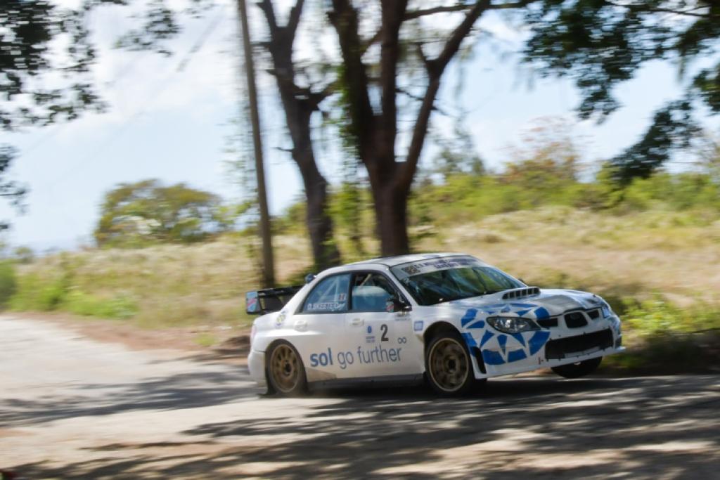 courtesy of Corey Reece/Image Vault, of Dane Skeete, who currently leads the Barbados Rally Club’s 2019 4wd Championship