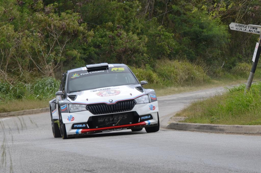 courtesy of BRC/Image Vault, Stuart Maloney (Skoda Fabia Rally2 evo) leads the R5 Rally Championship presented by First Citizens after three rounds