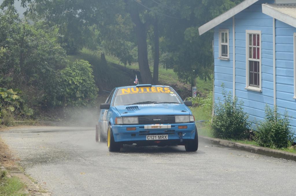 courtesy of BRC/Image Vault, After retiring from Sol RB20 with mechanical woes, Simon Nutter and Fiona Udale hope their Toyota Corolla will stay the course