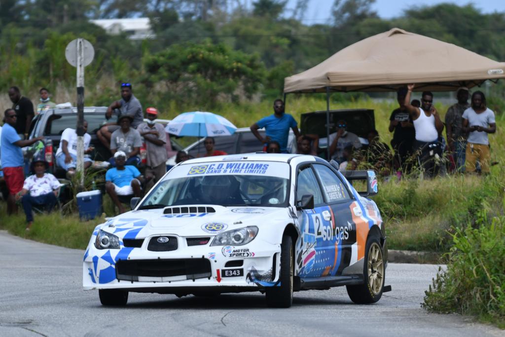 courtesy of BRC/Image Vault, Dane Skeete in his Subaru Impreza WRC S12 won both directions of the MCBI Spring Blaze 22 as rallying returned to the roads